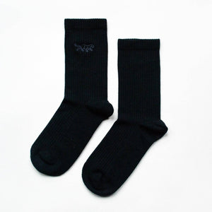 Bare Kind Bamboo Socks - Ribbed Black Panther