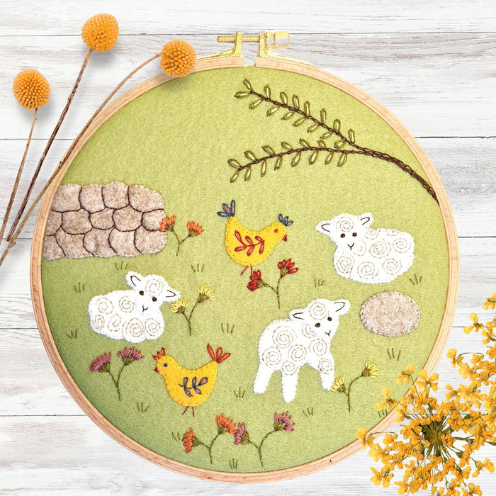 Corinne Lapierre Playing in the Meadow Appliqué Hoop Craft Kit