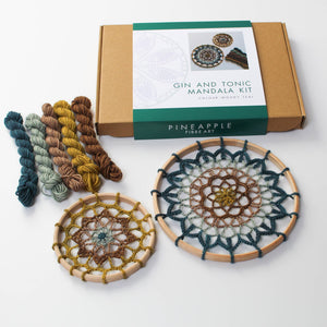 Gin and Tonic Crochet Mandala Crochet Kit Woody Teal