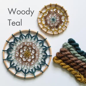 Gin and Tonic Crochet Mandala Crochet Kit Woody Teal