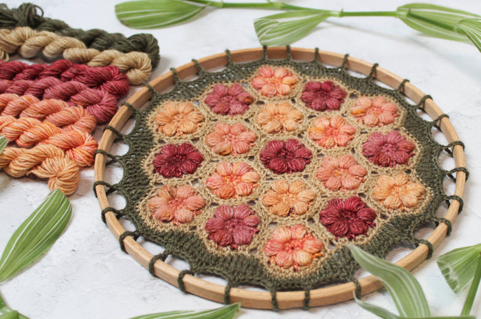 Peach Blossom Mandala Crochet Kit