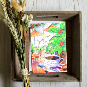 Coffee Bistro Seed Greeting Card