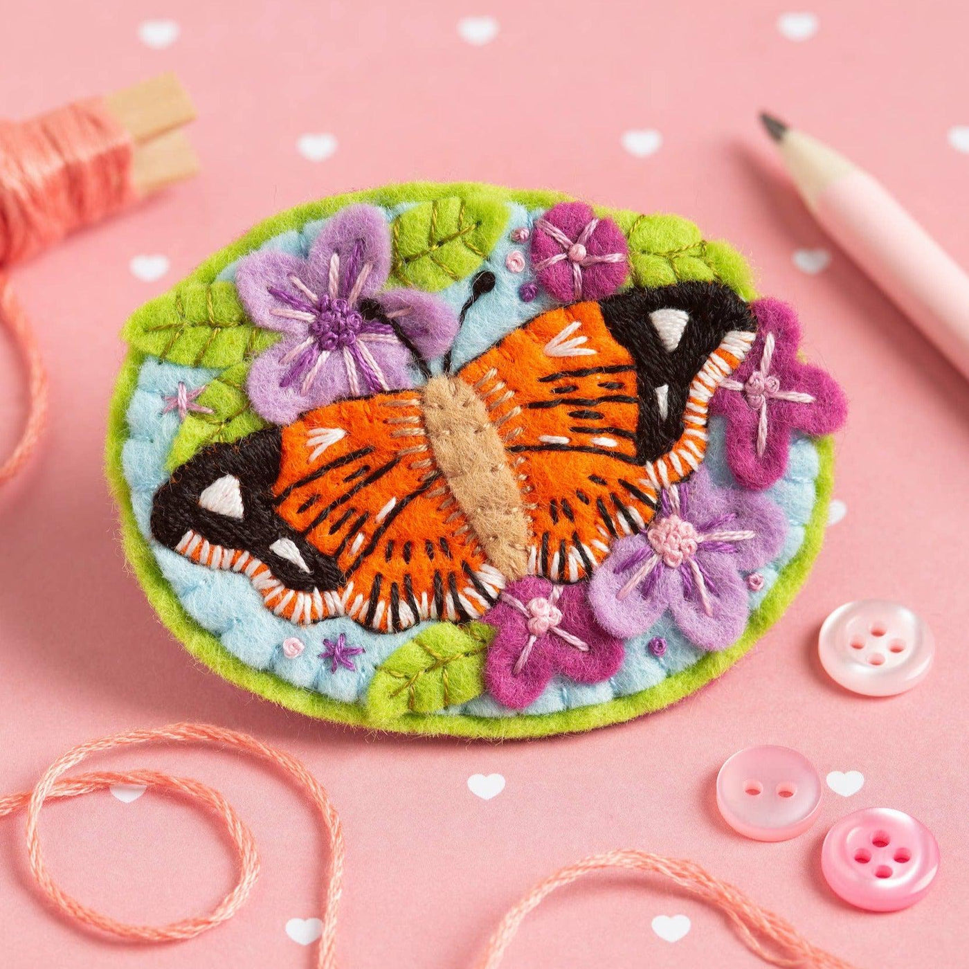 Butterfly Brooch Felt Craft Kit