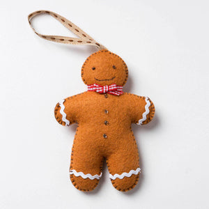 Corinne Lapierre Gingerbread Man Felt Craft Mini Kit-Craft Kits-Rosy Posy Petals