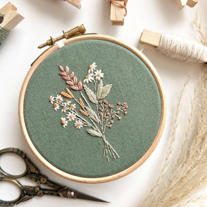 Mindful Mantra Summer Harvest Embroidery Kit-Rosy Posy Petals